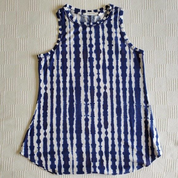 ATHLETA | Breezy Tank Top | White and Blue Tie Dye | Small - Picture 1 of 15